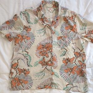 Floral Patterned Button-Up Shirt